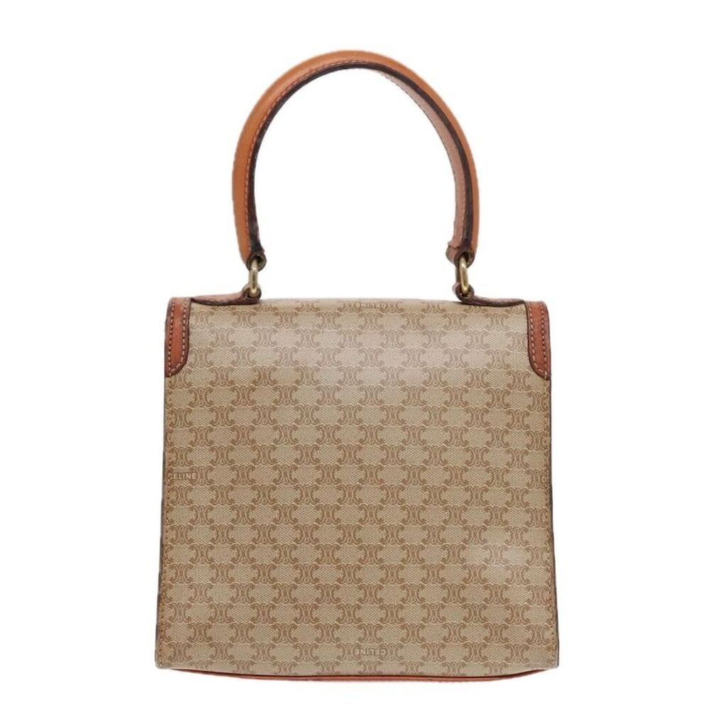 Celine Vintage Macadam Handbag Canvas And Leather Beige Canvas Handbag - Picture 2 of 16